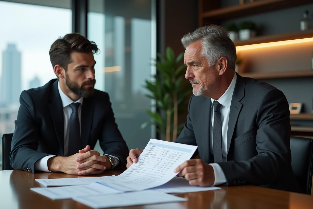 Avocat et client discutent d